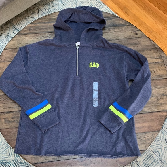 Gap | 1/4 Zip Boxy Hoodie Sweatshirt - Picture 3 of 7